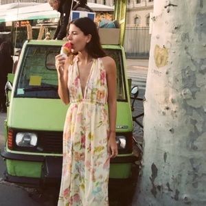 Zara long floral dress size M